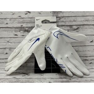 Nike Vapor Jet Gloves Receive Men's Adult XL White Blue Football Grip NEW